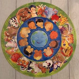 Parents Magazine Play Learn What A Wonderful World 🌎 2N1 Jumbo Floor Puzzles